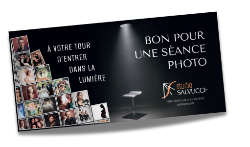 Bon cadeau pour une séance photo au Studio Salvucci
