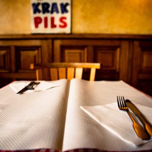 Salle du restaurant Le Coq Hardi à Lille