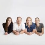 Famille au Studio Salvucci, photographe, Metz, sur fond blanc